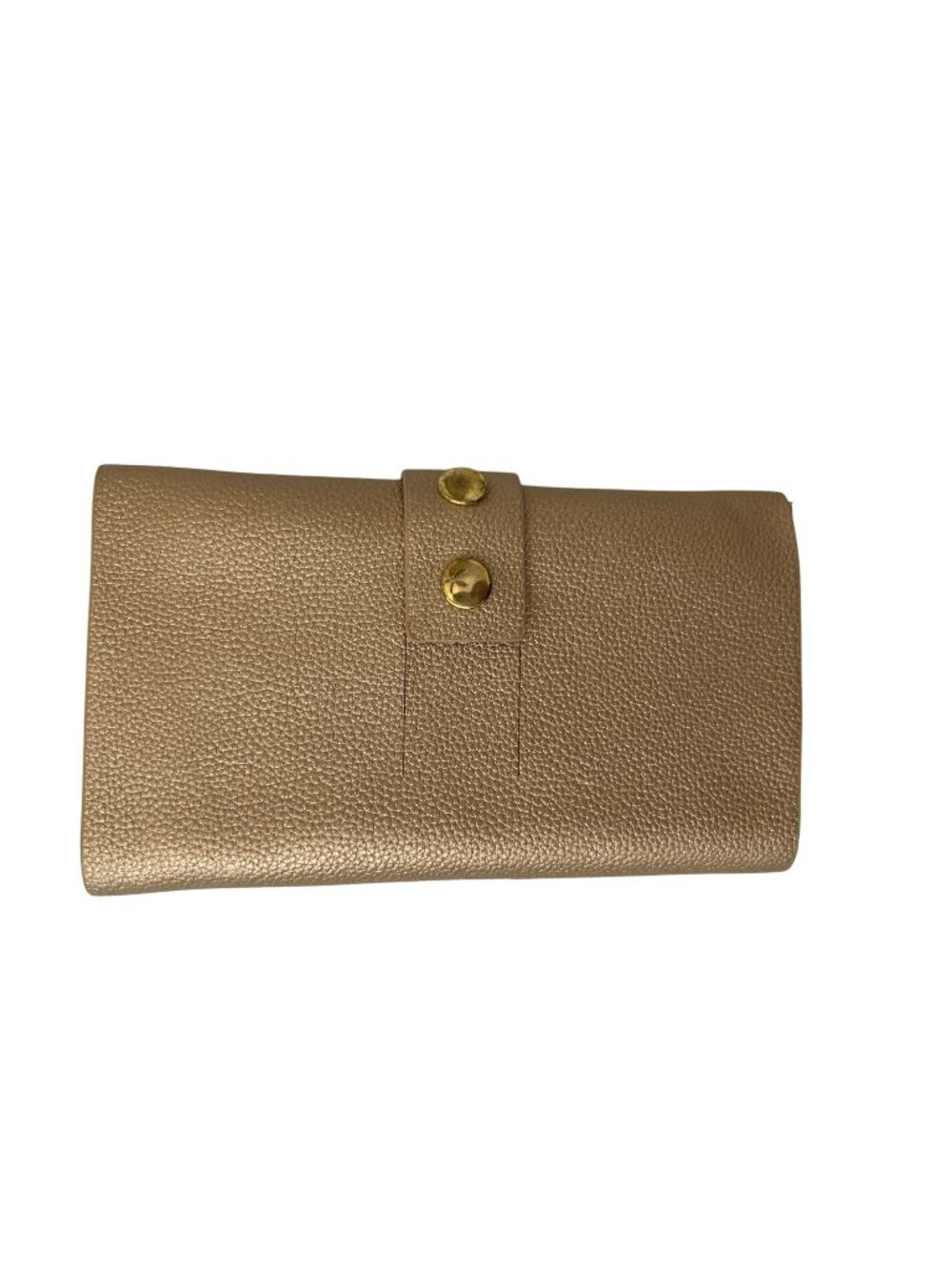 Nanette Lepore Gold Cable Organizer Wallet With Button Closure & Zipper Pocket